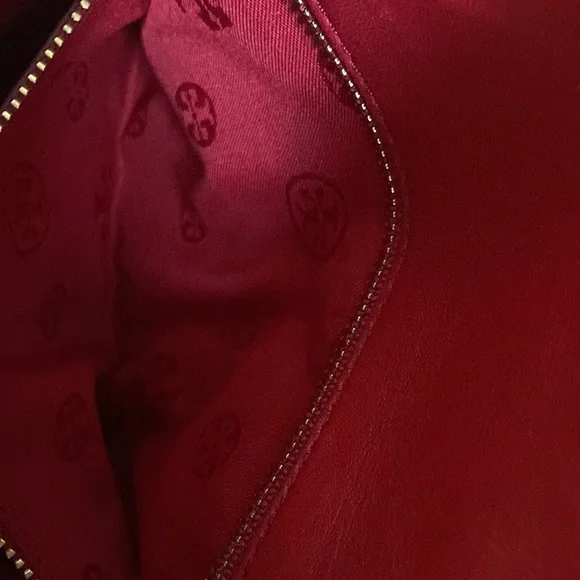 Tory Burch Red leather bag with gold chain - Picture 7 of 8